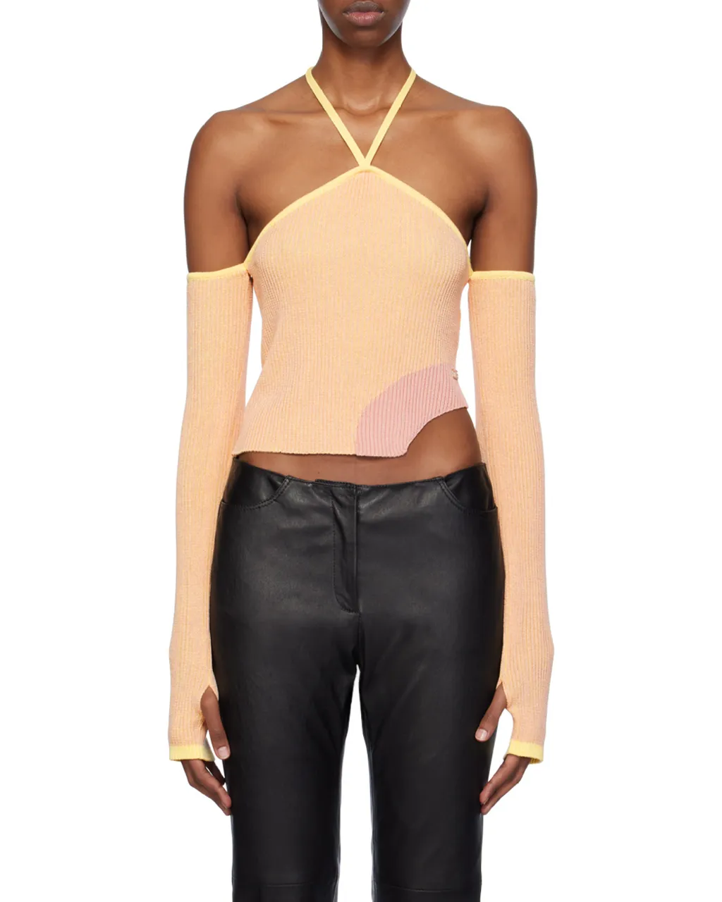 Comma Asymmetric Ribbed Top