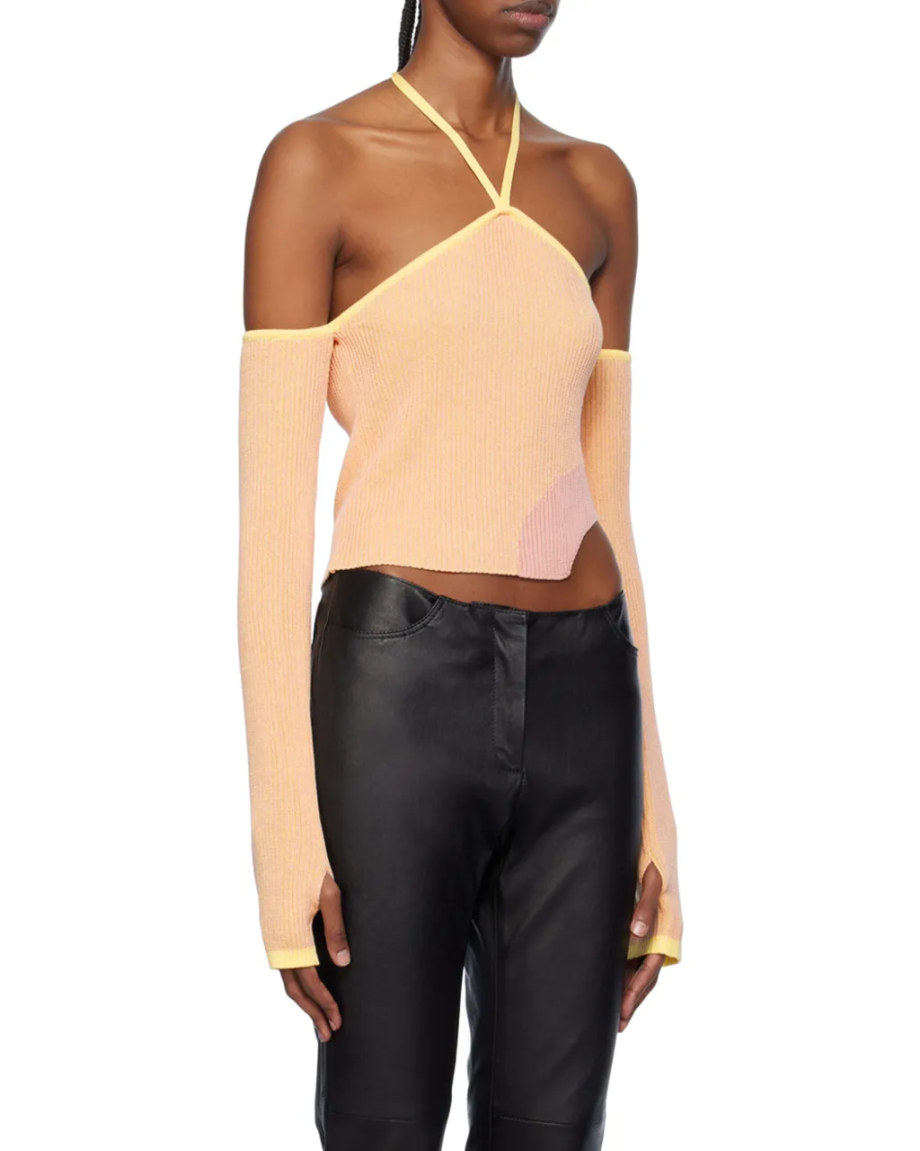 Comma Asymmetric Ribbed Top