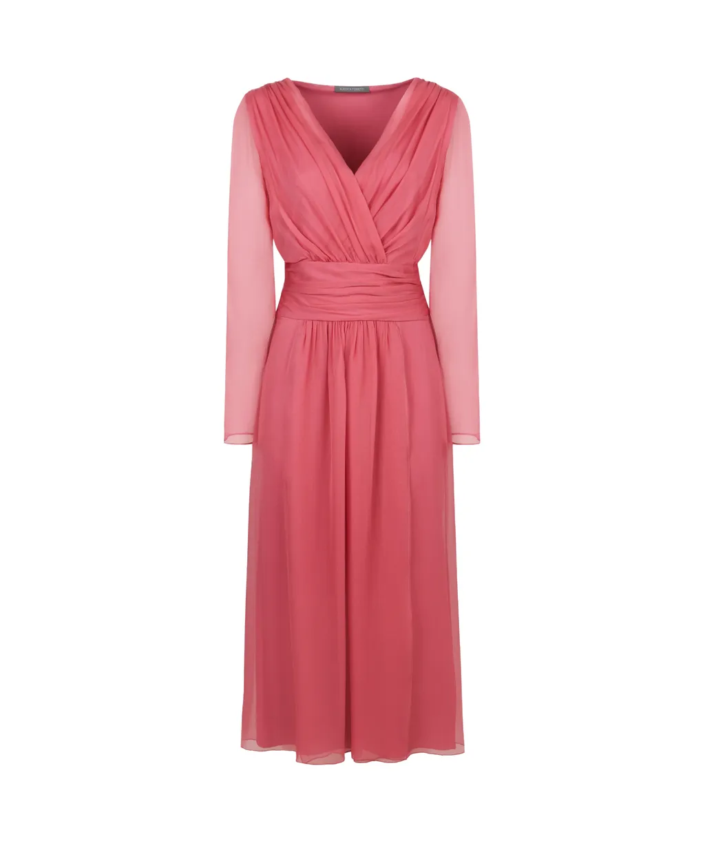 Crossed V-Neck Dress