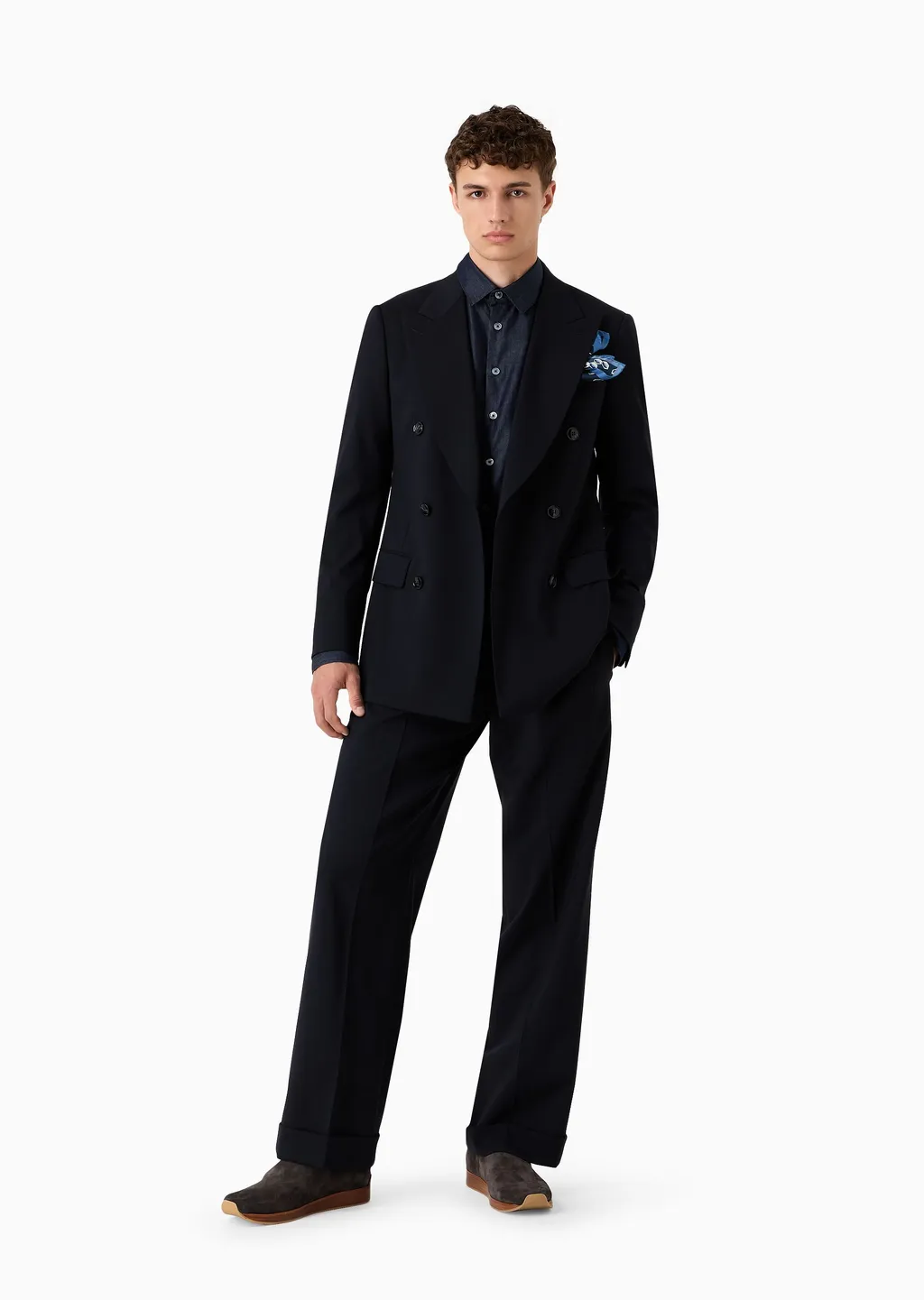 Giorgio Armani Slub-Effect Buttoned Shirt