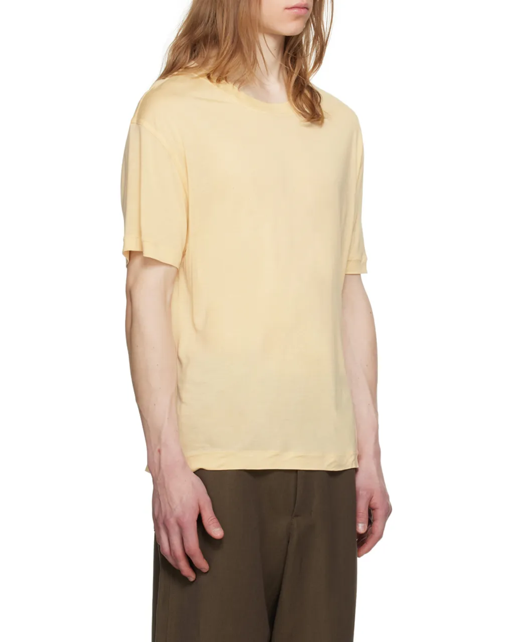 Plain Knitted Short-Sleeved T-Shirt
