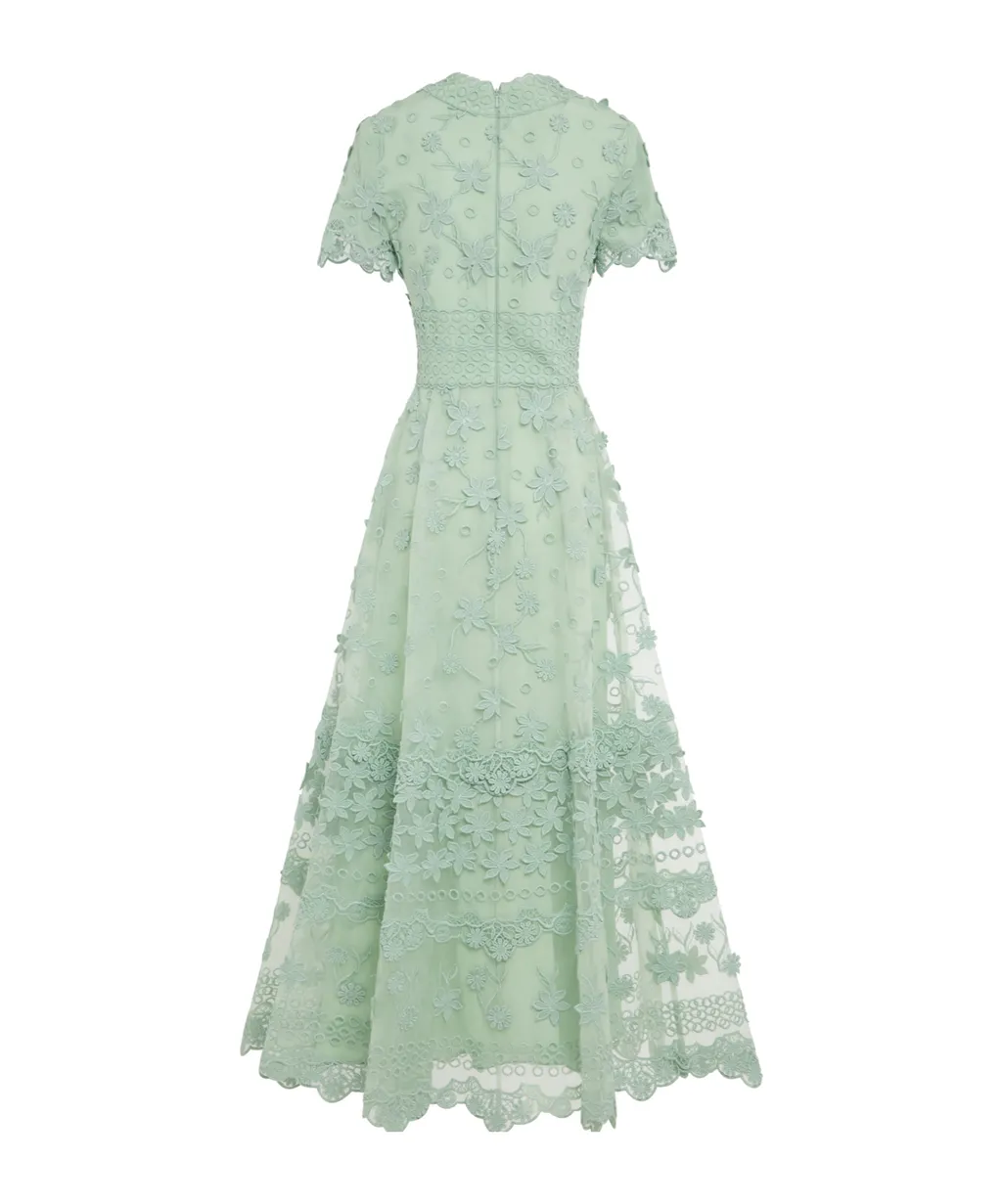 Flower Embroidered Dress
