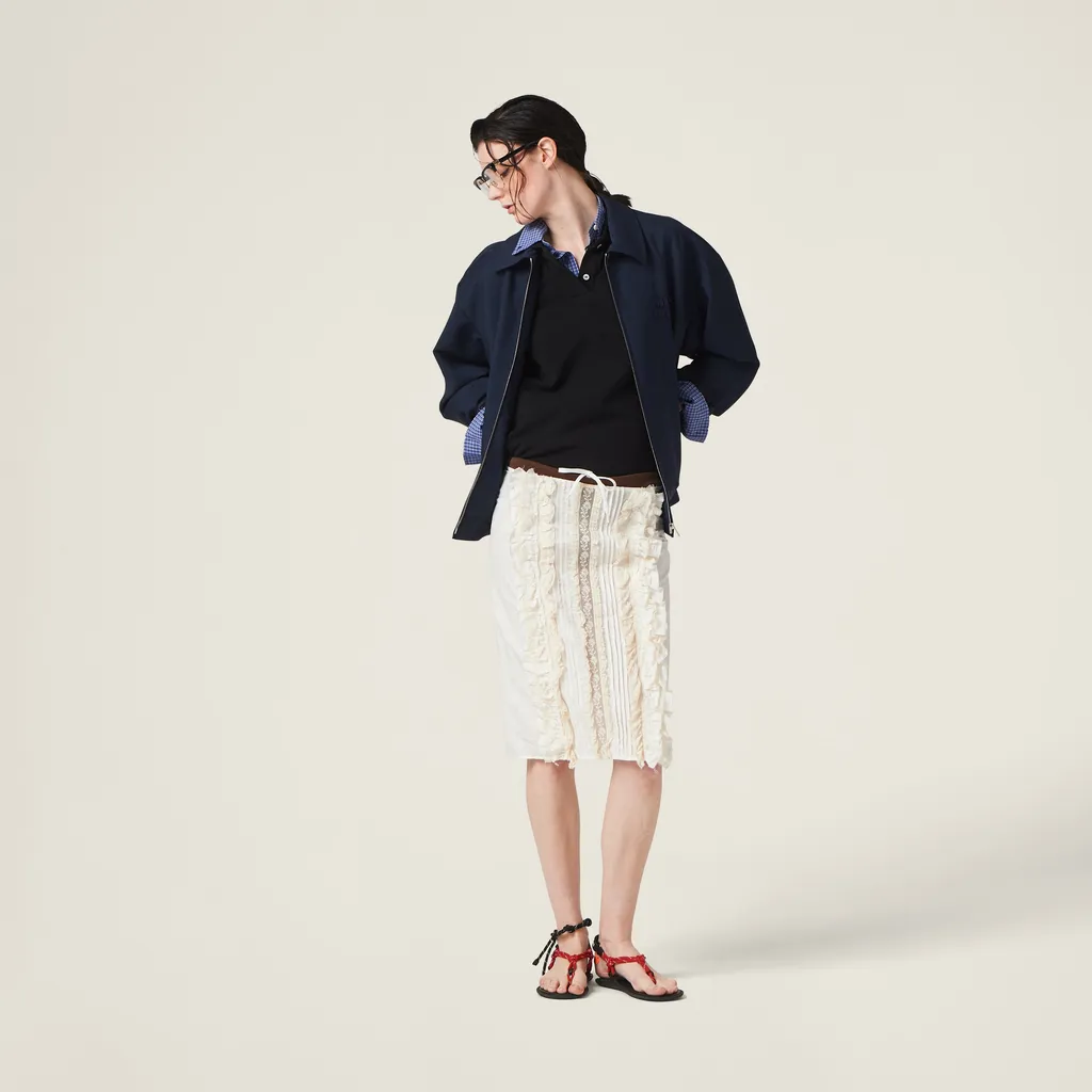Miu Miu Logo-Detailed Zipped Jacket