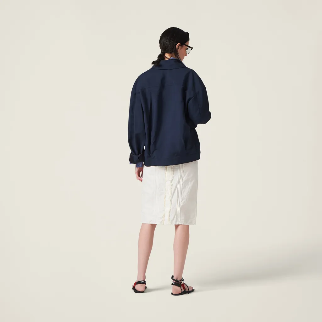 Miu Miu Logo-Detailed Zipped Jacket