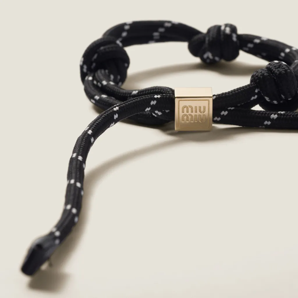 Miu Miu Logo-Engraved Rope Bracelet