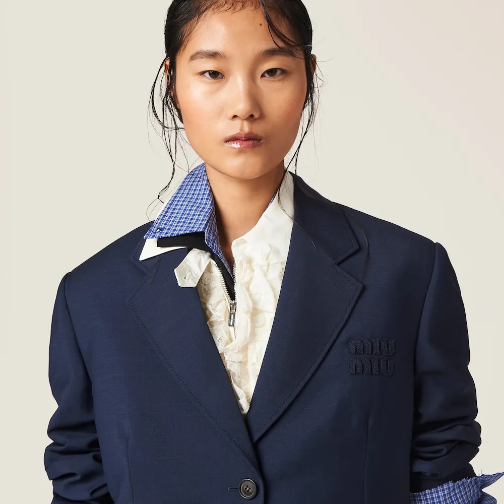 Single-Breasted Mohair Coat