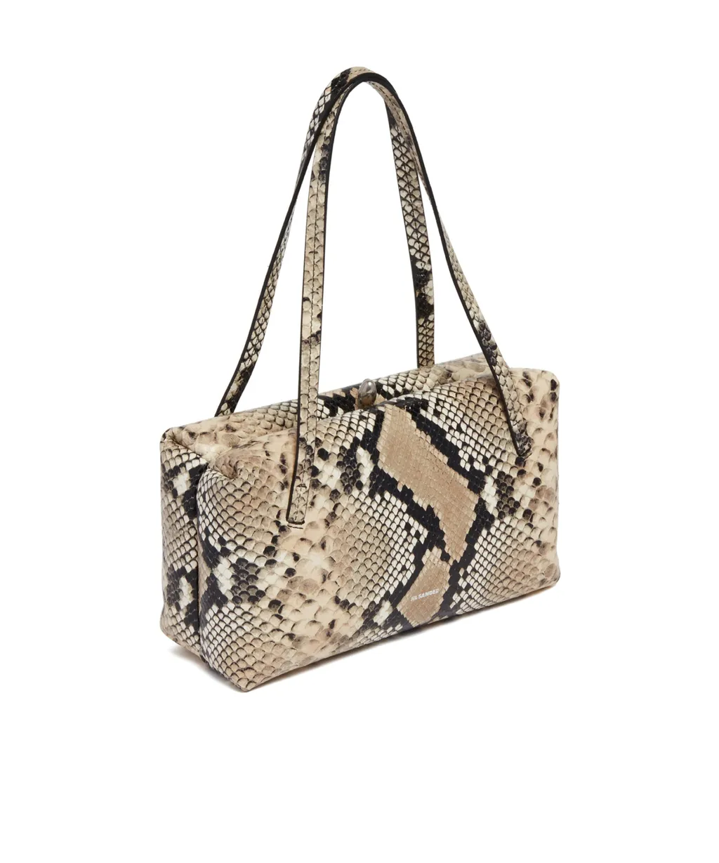 Jil Sander Snakeskin Printed Tote Bag
