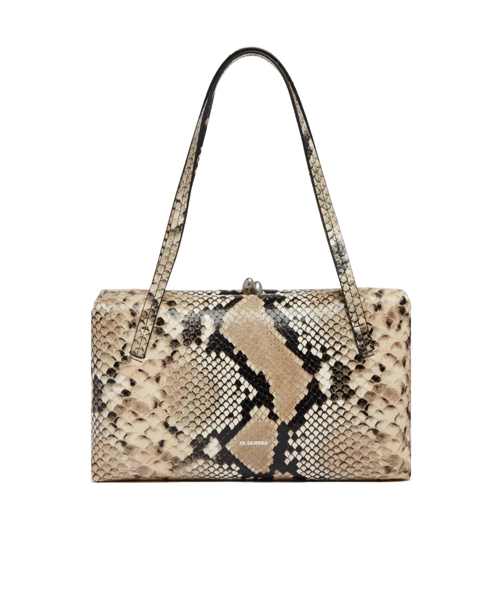 Jil Sander Snakeskin Printed Tote Bag