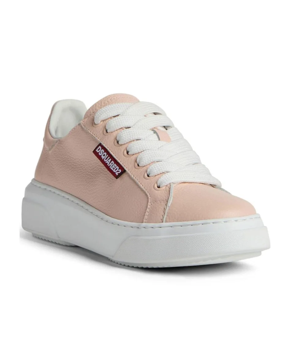 Dsquared2 Logo-Embossed Round-Toe Lace-Up Sneakers