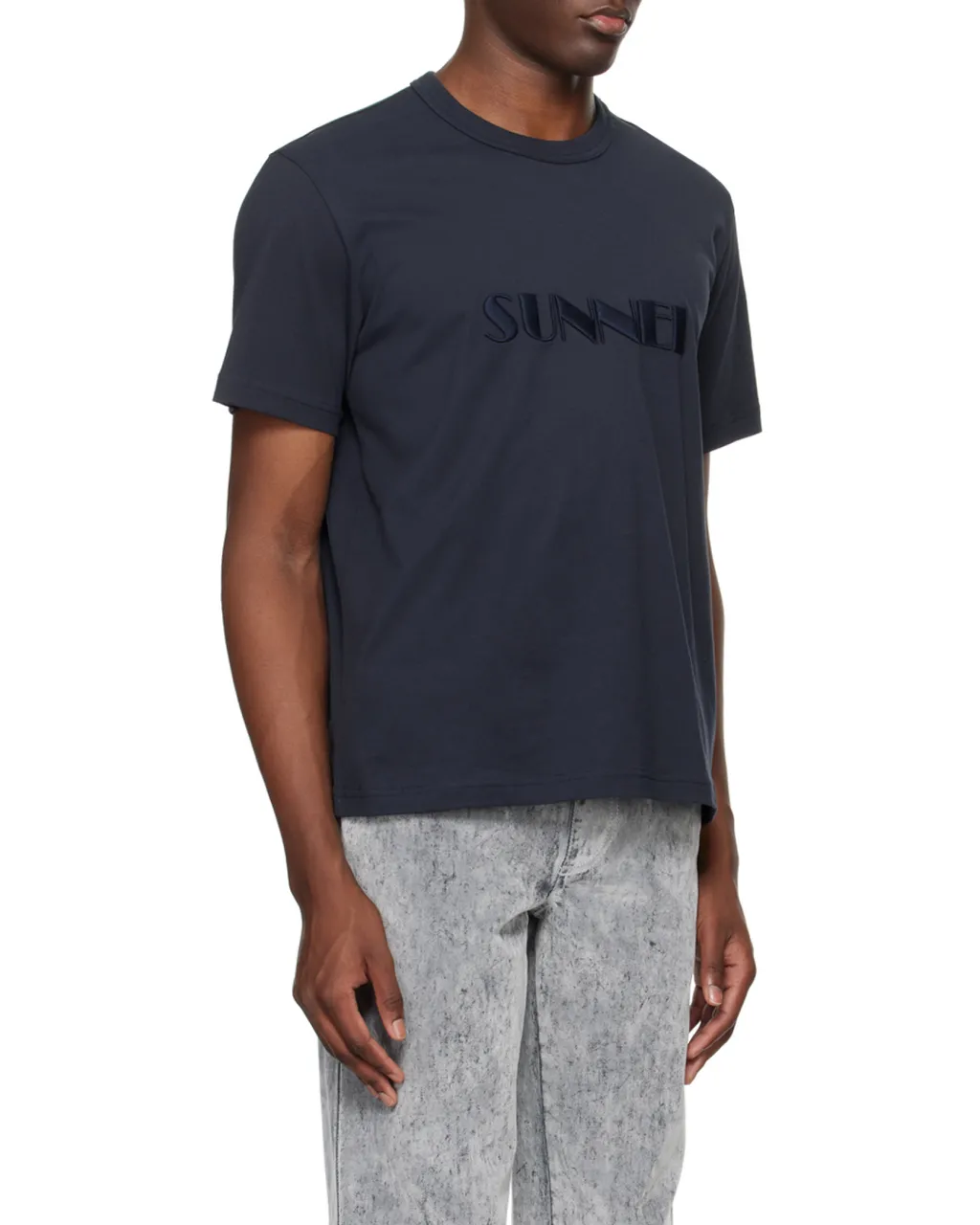 Sunnei Logo Embroidered Crewneck T-Shirt