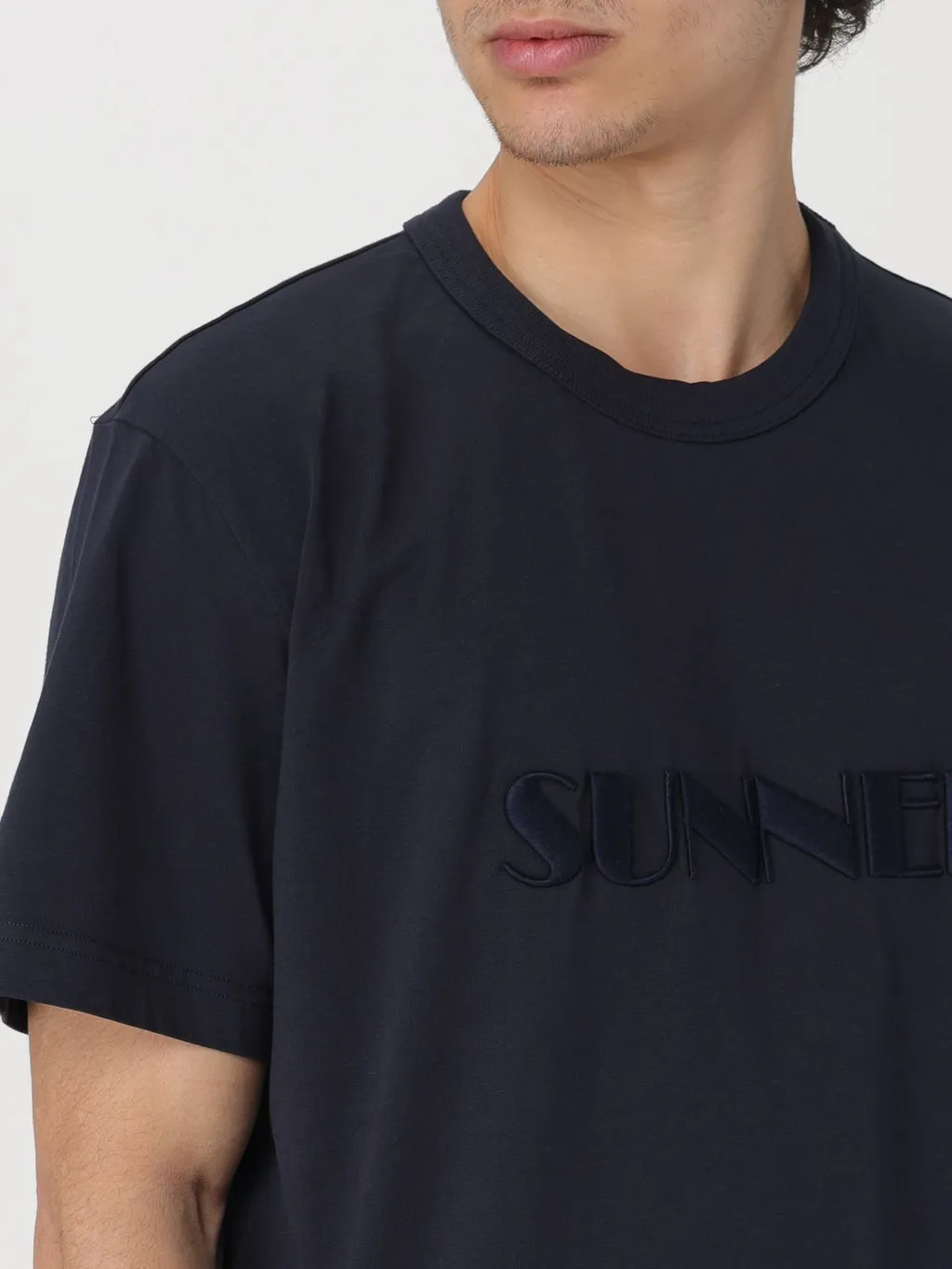 Sunnei Logo Embroidered Crewneck T-Shirt
