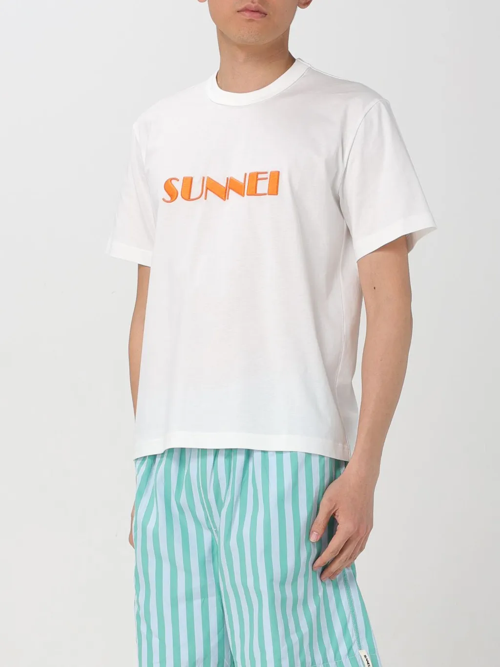 Sunnei Logo Embroidered Crewneck T-Shirt