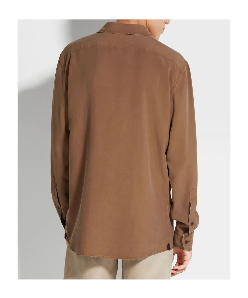 Zegna Straight Hem Regular Fit Shirt