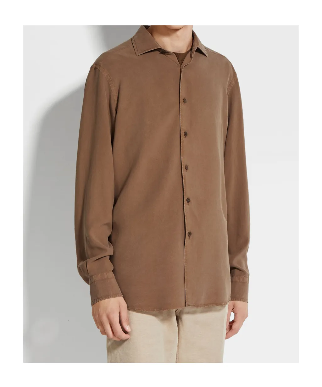 Zegna Straight Hem Regular Fit Shirt