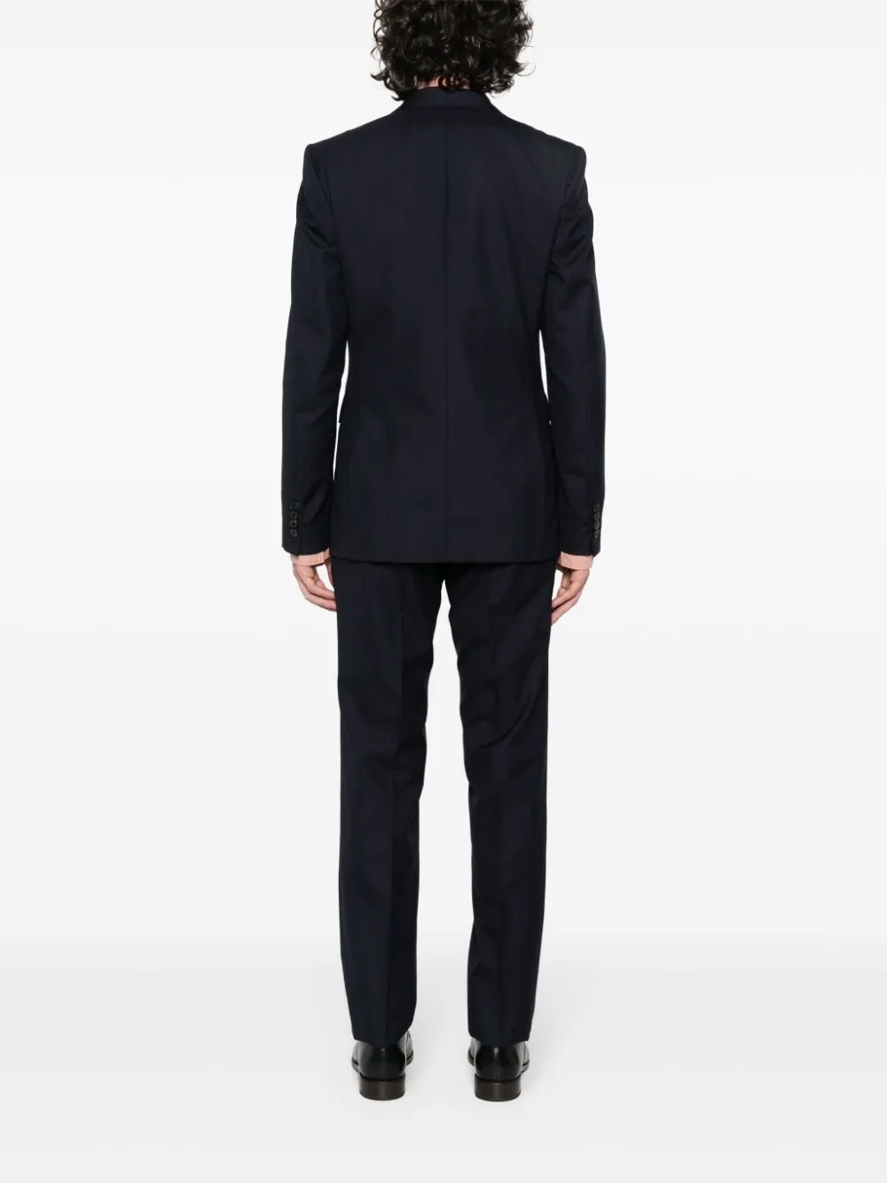 Long-Sleeved Coat Belt Ring Trousers Suit