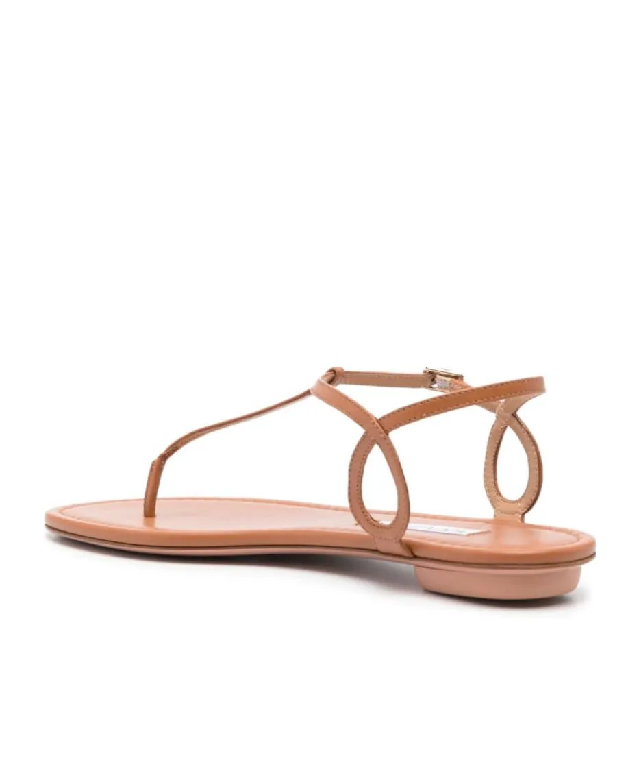 Aquazzura Buckle Detailed Open Toe Sandals