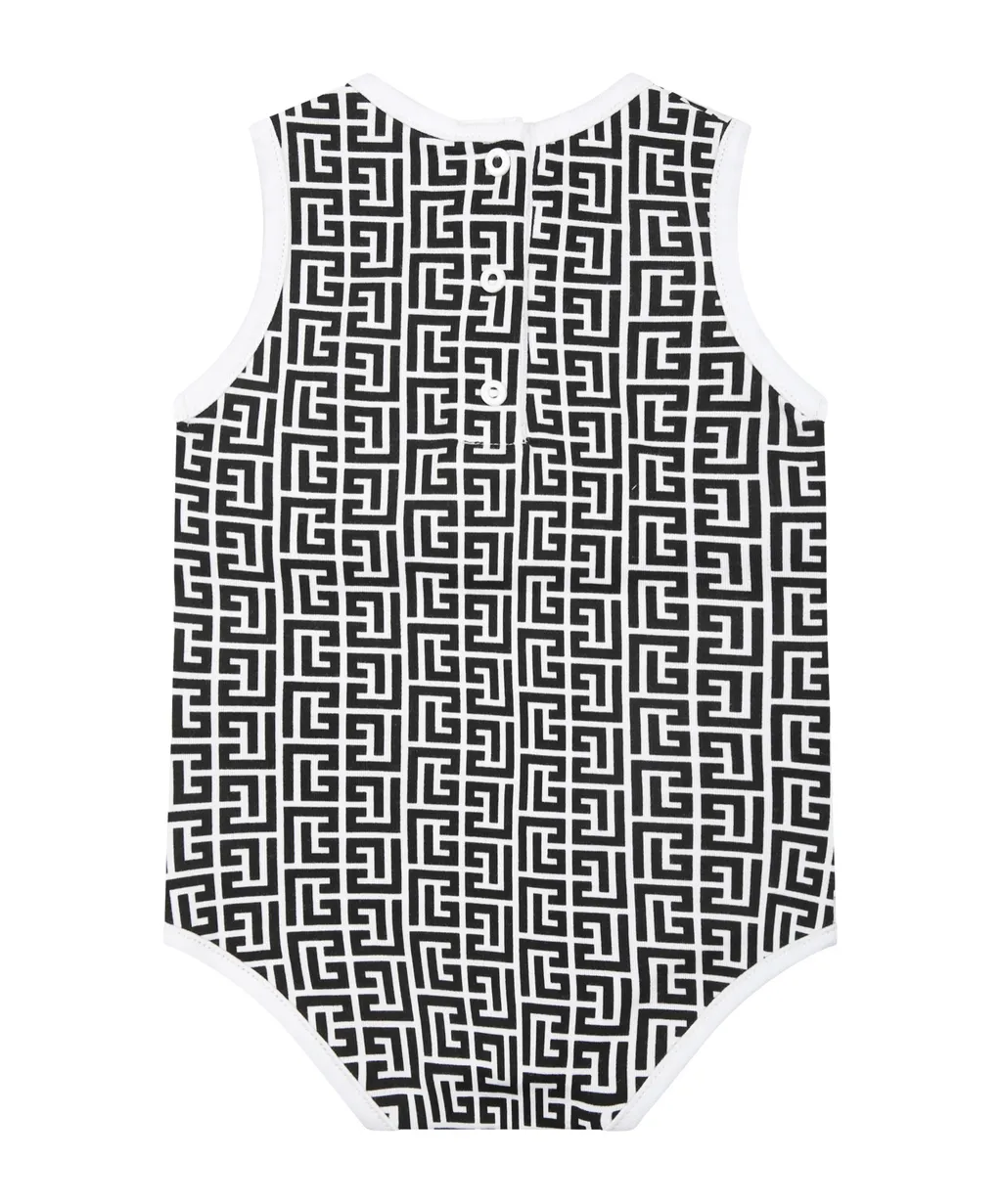 Monogram-Print Cotton Pyjamas And Body Set