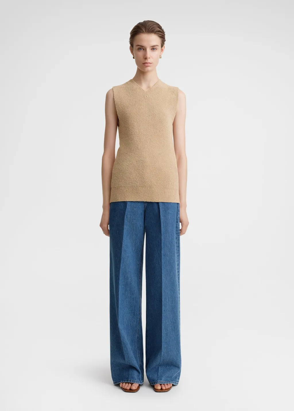 V-Neck Terry-Cloth Vest