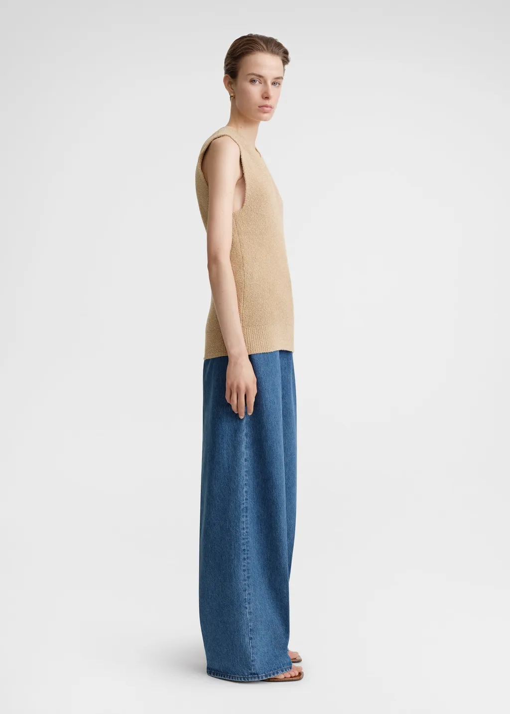 V-Neck Terry-Cloth Vest