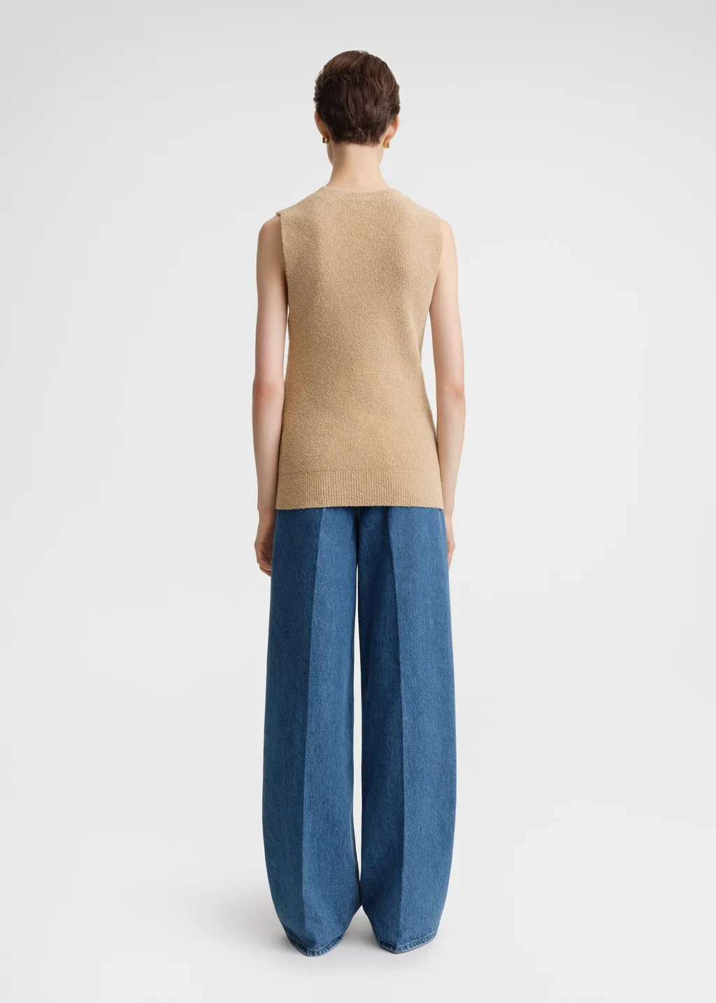 V-Neck Terry-Cloth Vest