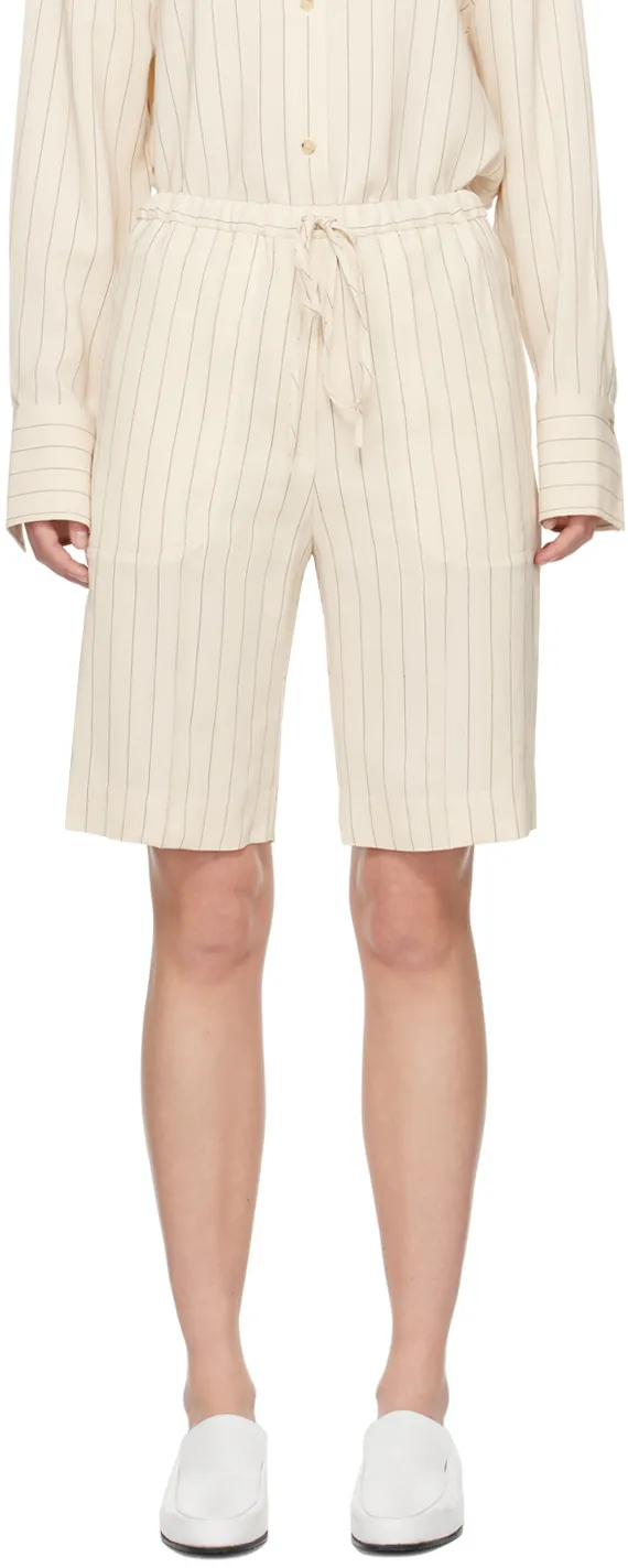 TotÊMe Stripe Detailed Drawstring Shorts