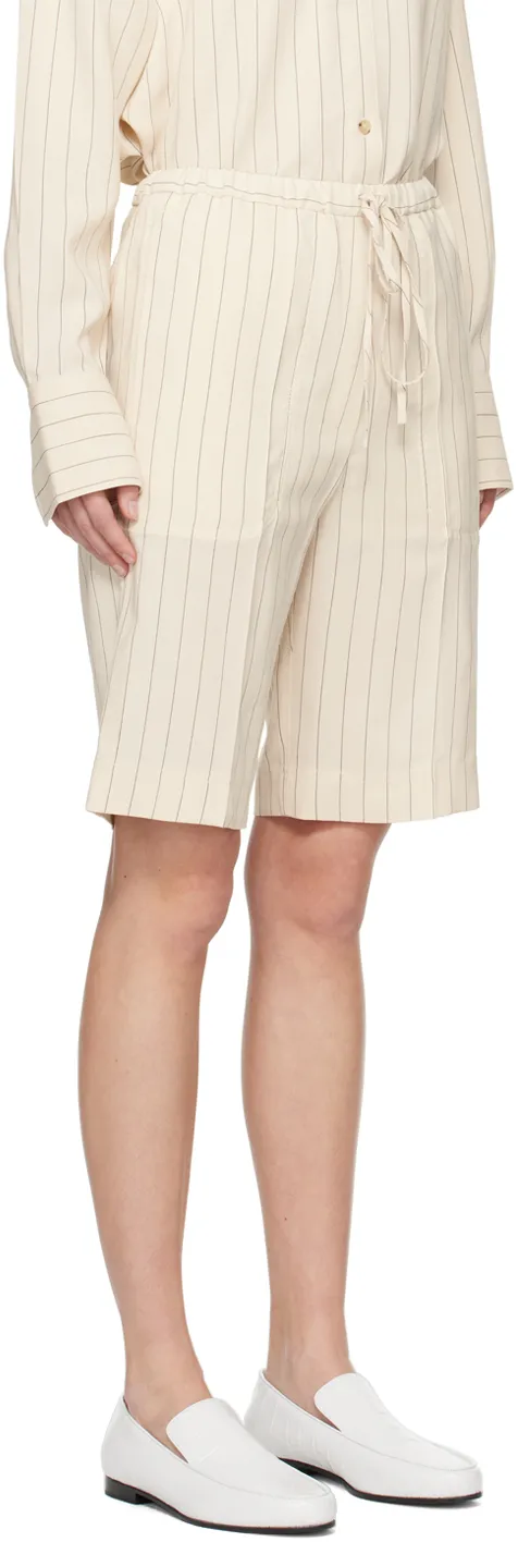 TotÊMe Stripe Detailed Drawstring Shorts