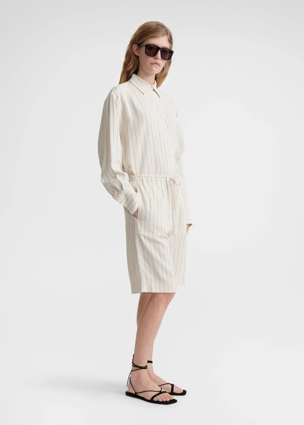 TotÊMe Stripe Detailed Drawstring Shorts