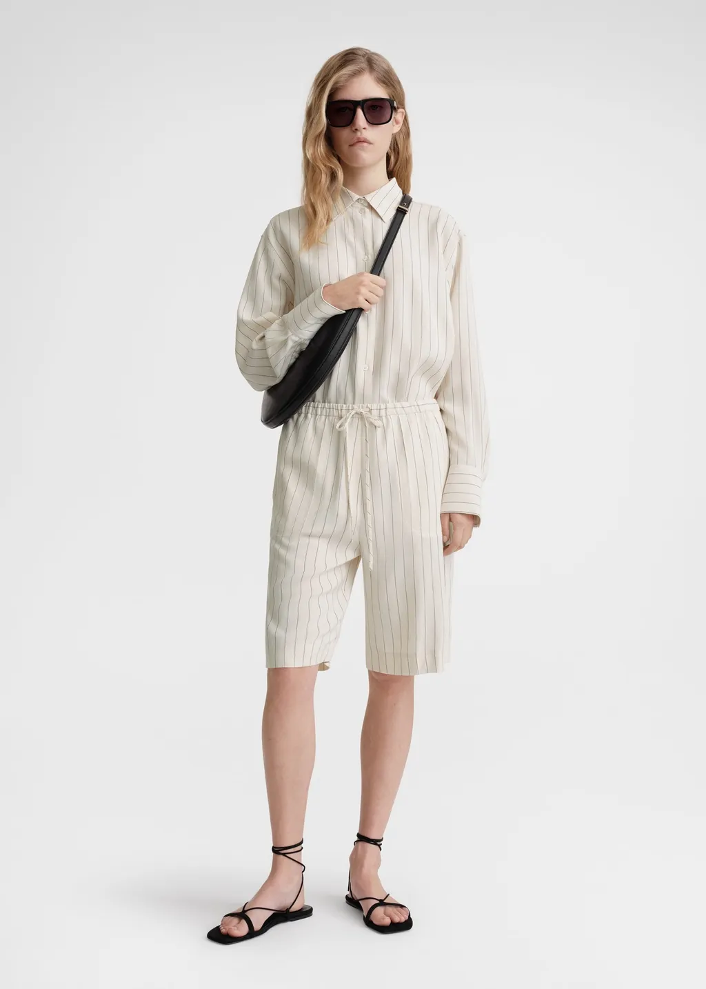 TotÊMe Stripe Detailed Drawstring Shorts