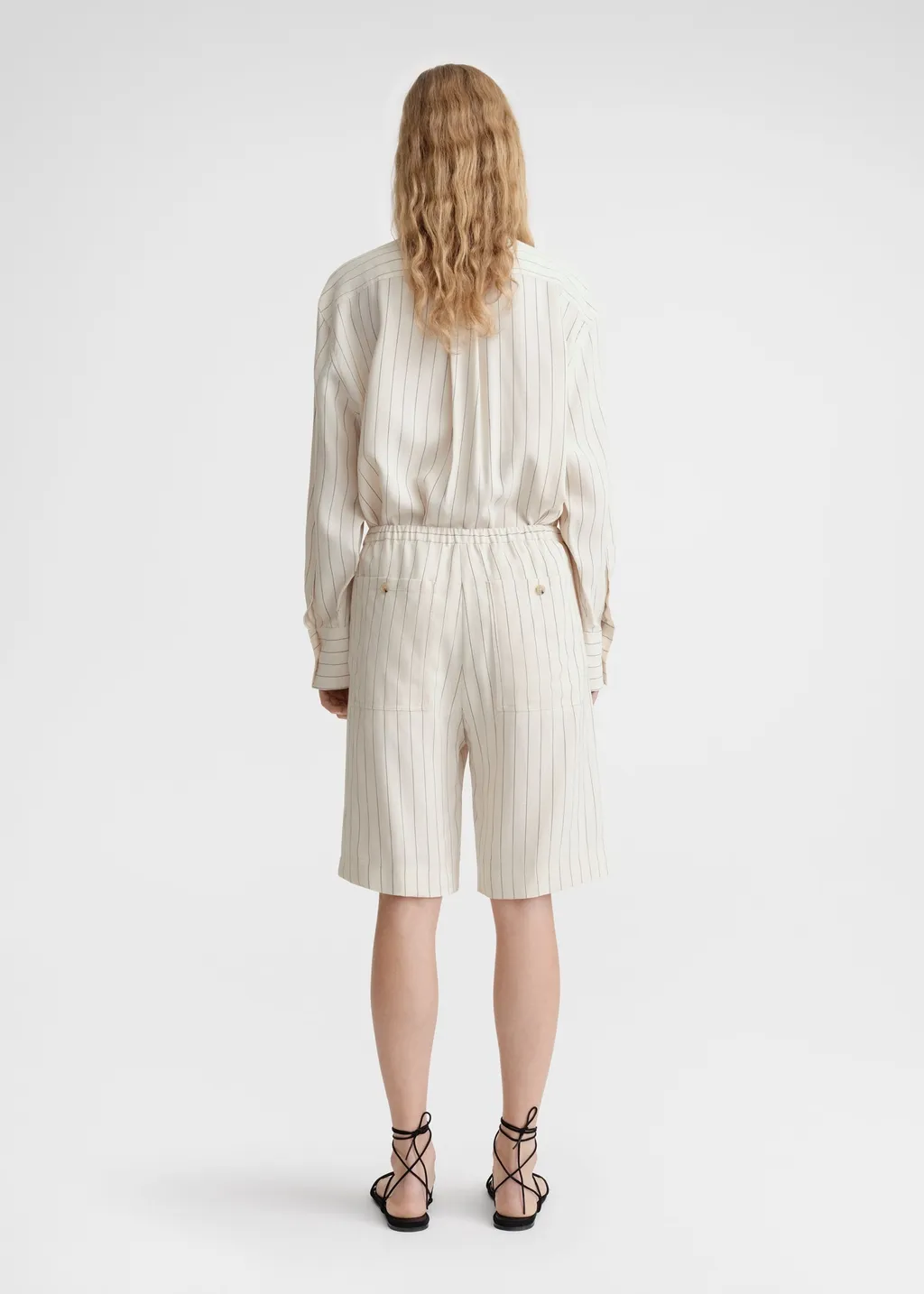 TotÊMe Stripe Detailed Drawstring Shorts