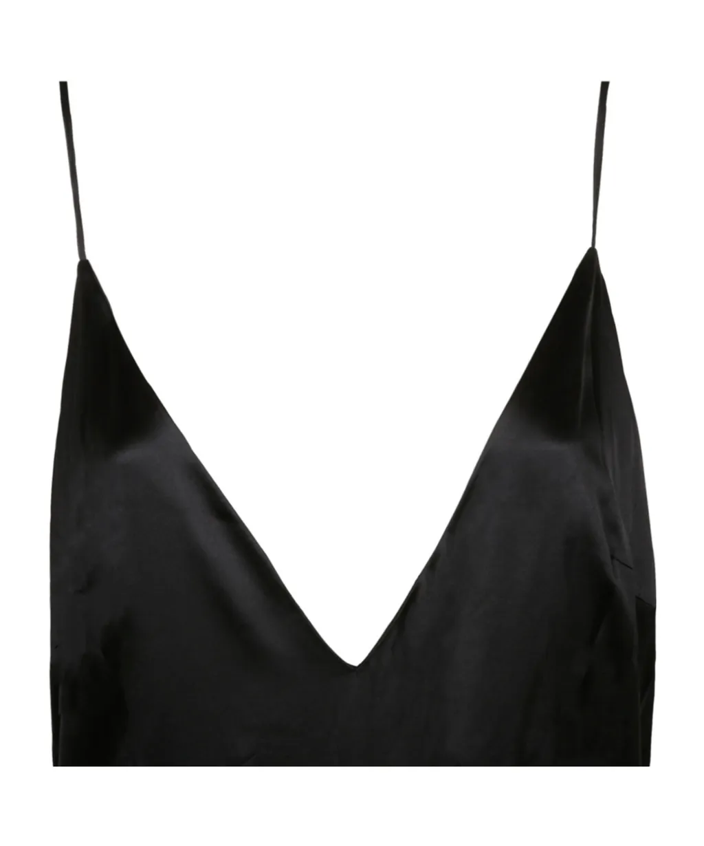 Elisabetta Franchi V-Neck Satin Maxi Dress