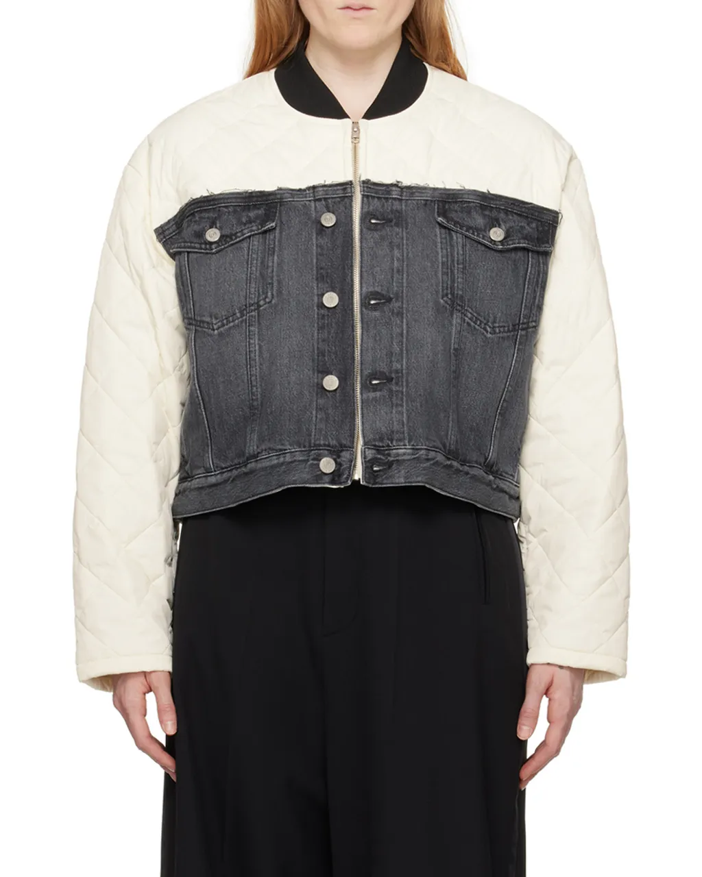 Mm6 Maison Margiela Panelled Quilted Jacket