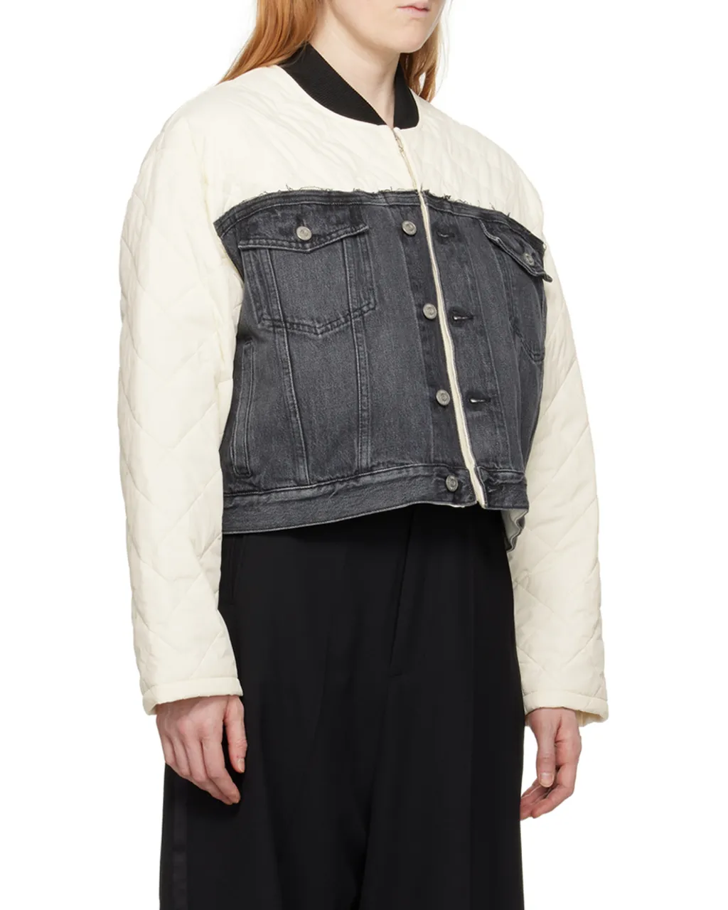 Mm6 Maison Margiela Panelled Quilted Jacket
