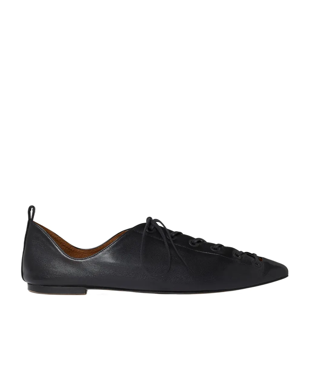 Stella Mccartney Pointed Toe Lace-Up Loafers
