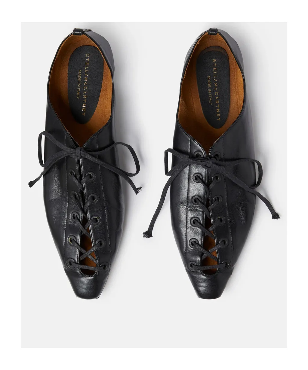 Stella Mccartney Pointed Toe Lace-Up Loafers