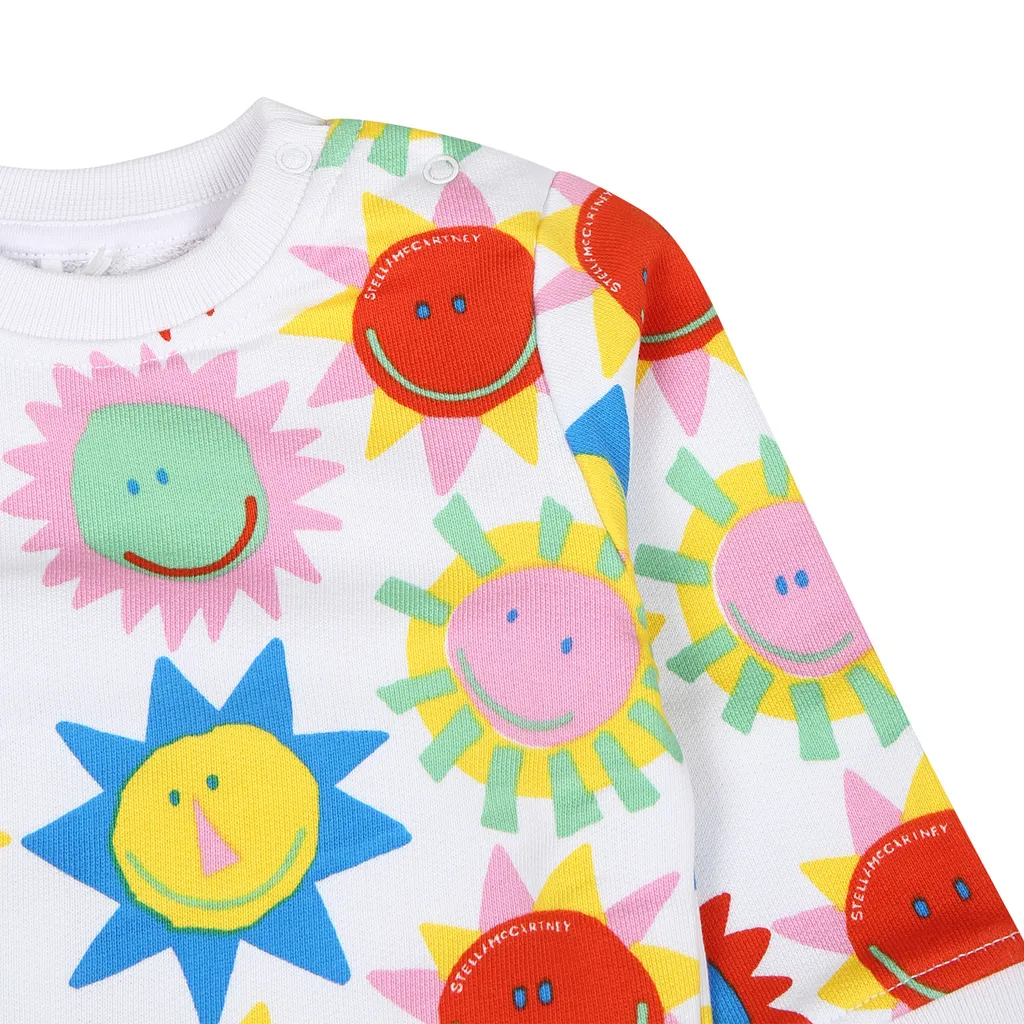 Pattern Sweatshirt And Shorts Suit