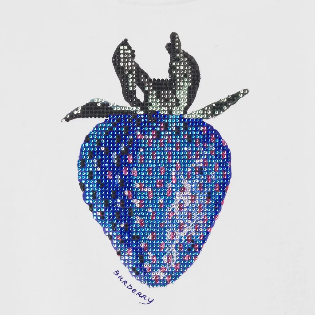 Burberry Strawberry Embellished Crewneck T-Shirt