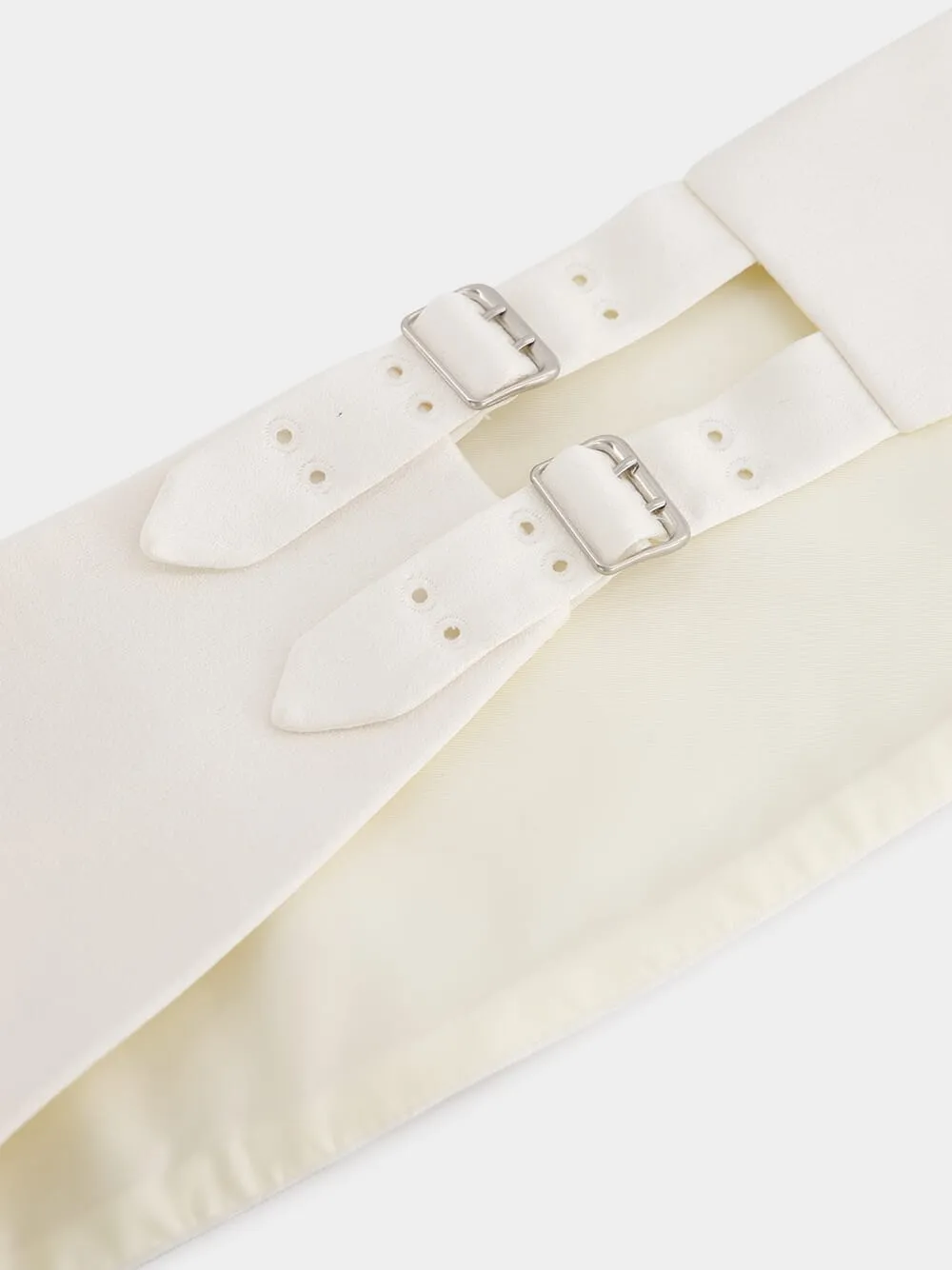 Stella Mccartney Pleat Detailed Satin Belt