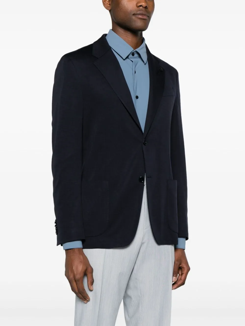 Single-Breasted Wool-Blend Blazer