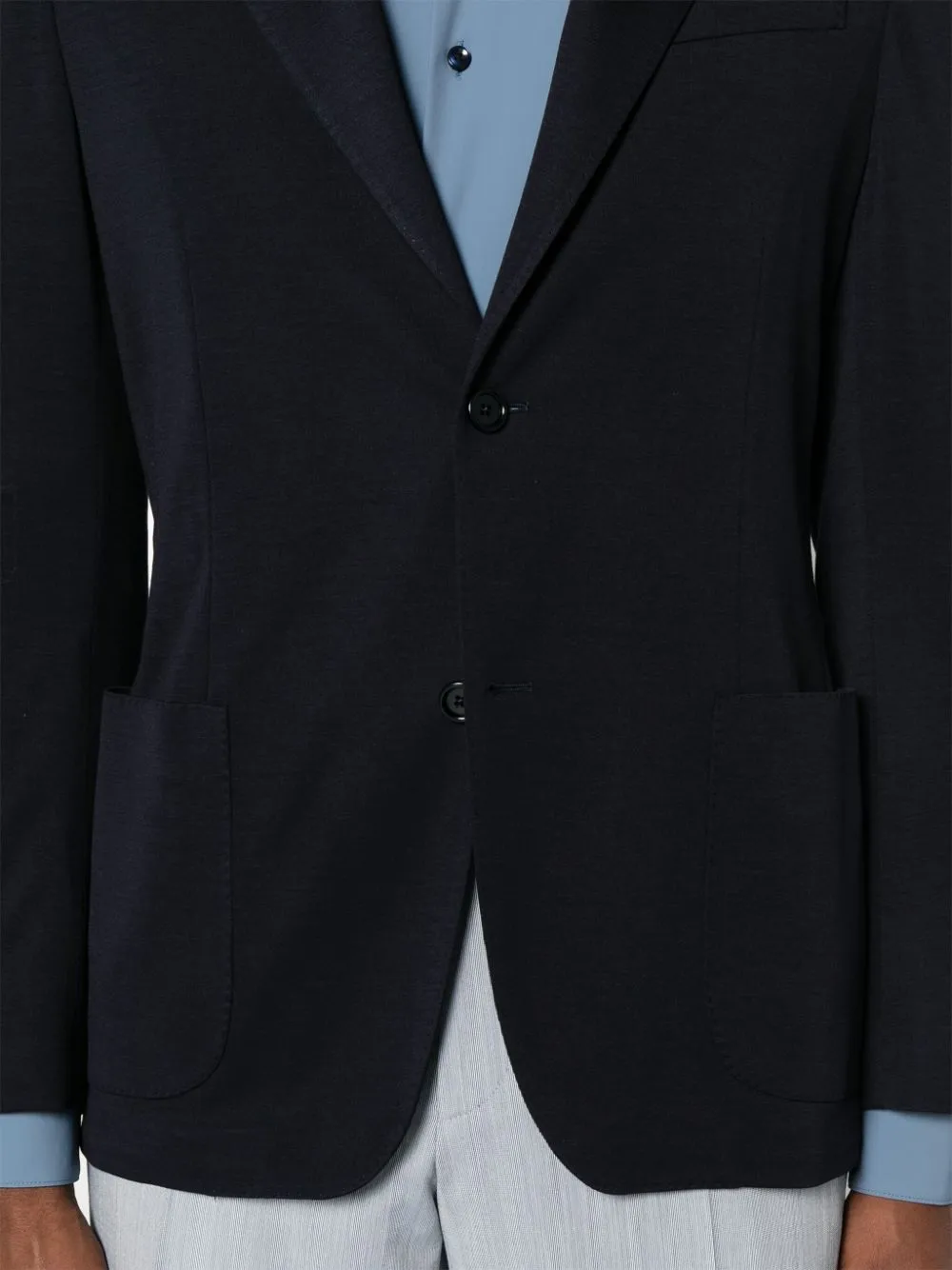 Single-Breasted Wool-Blend Blazer