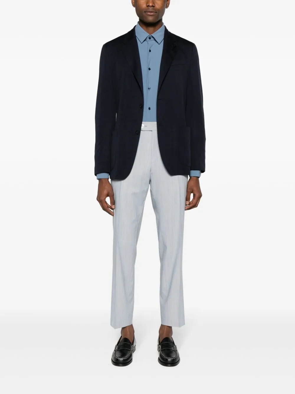 Single-Breasted Wool-Blend Blazer