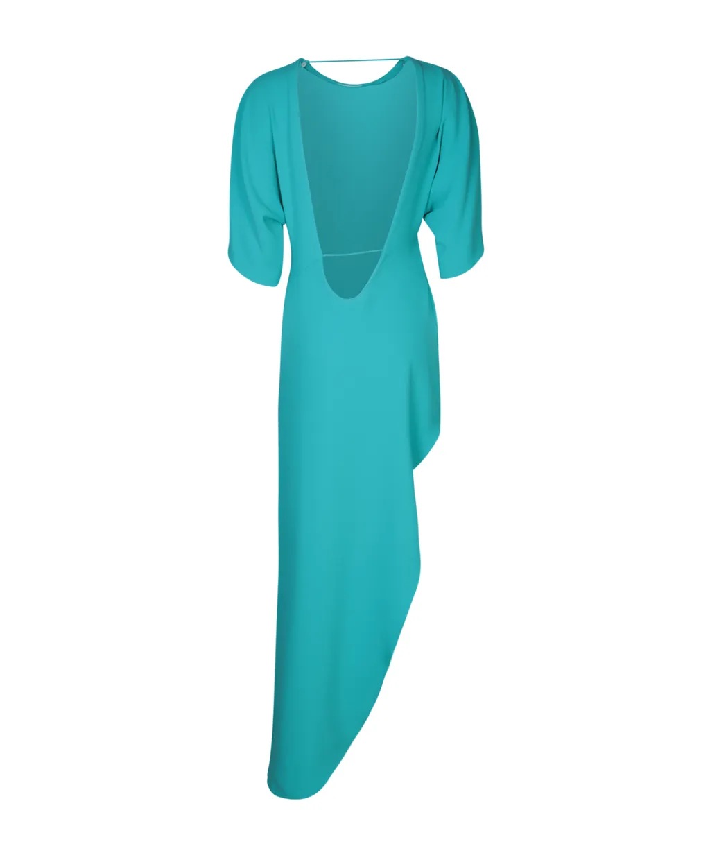 The Savita Asymmetric Midi Dress