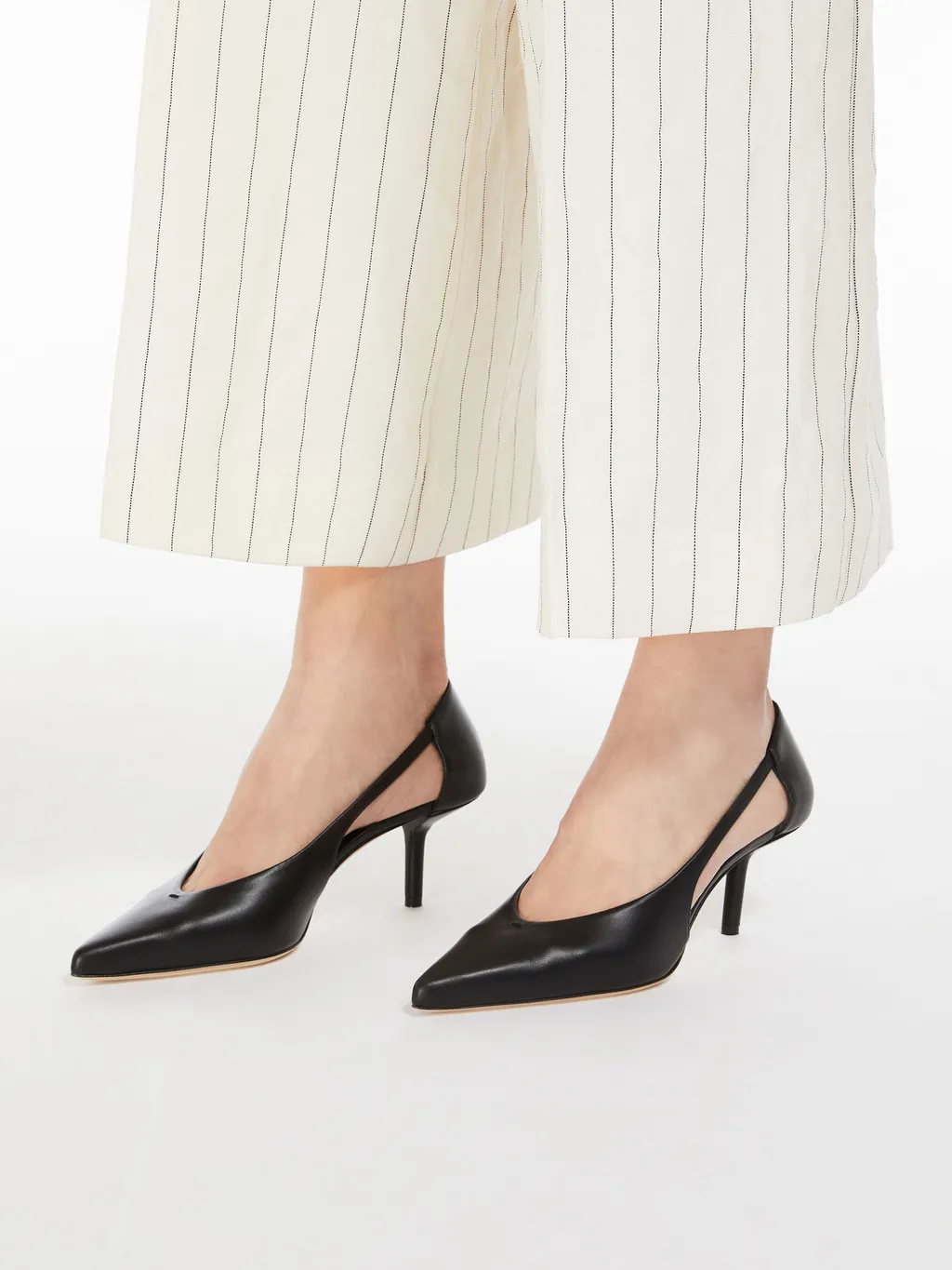 Pointed Logo Heels