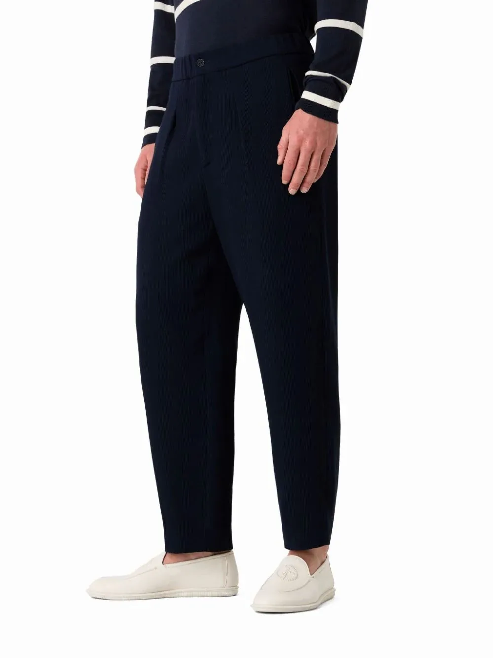 Giorgio Armani Pleated Detail Corduroy Trousers