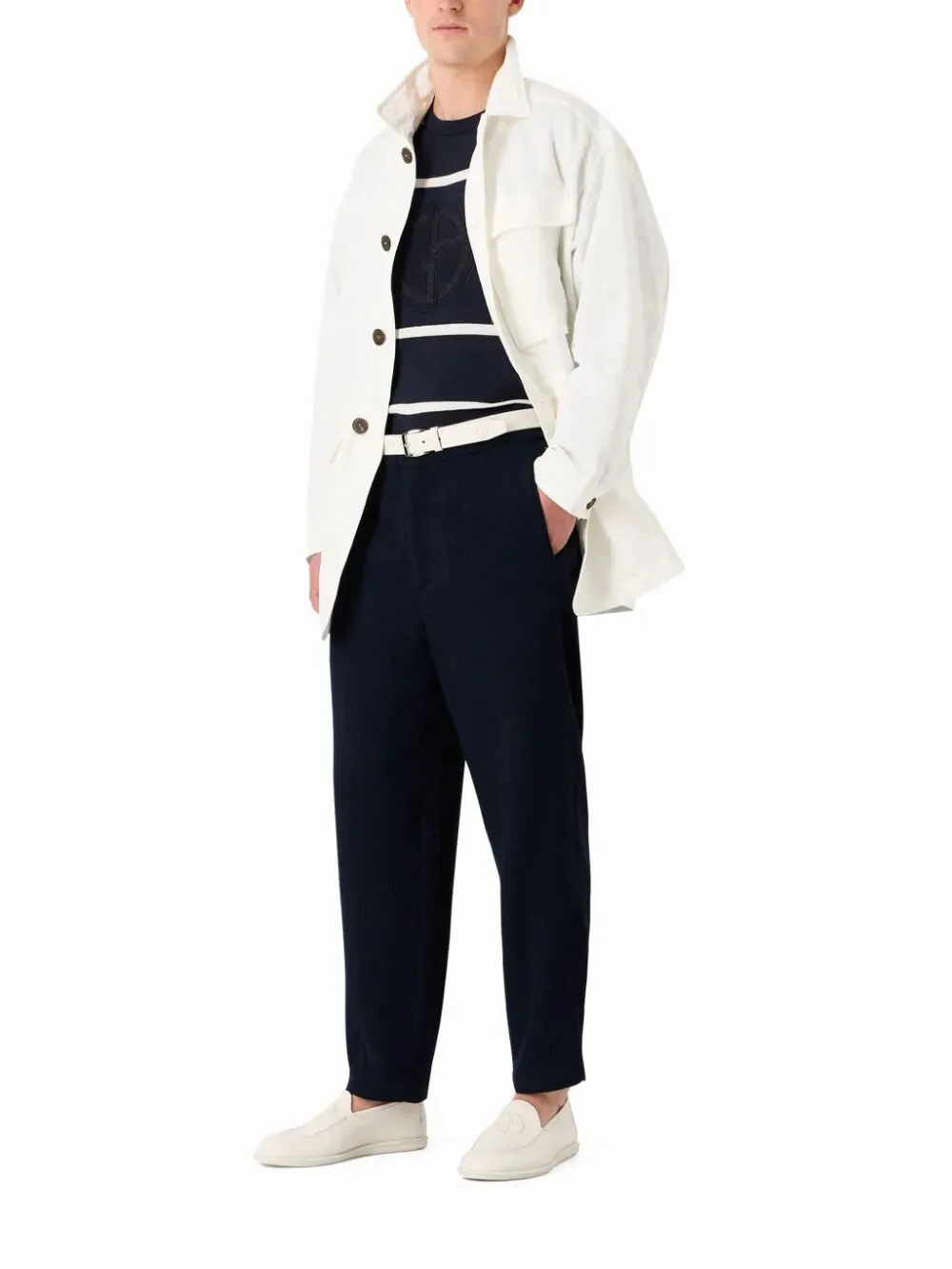 Giorgio Armani Pleated Detail Corduroy Trousers