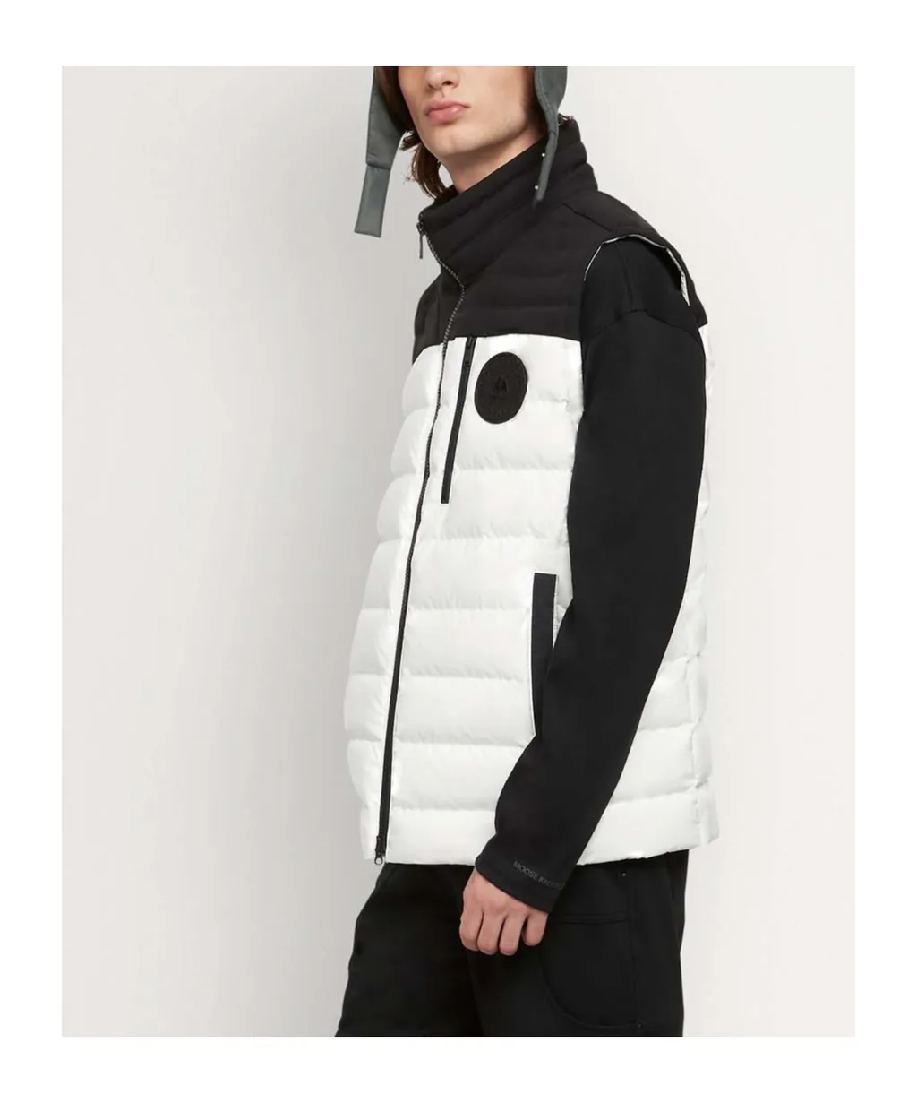 Down Vest With Standing Neck