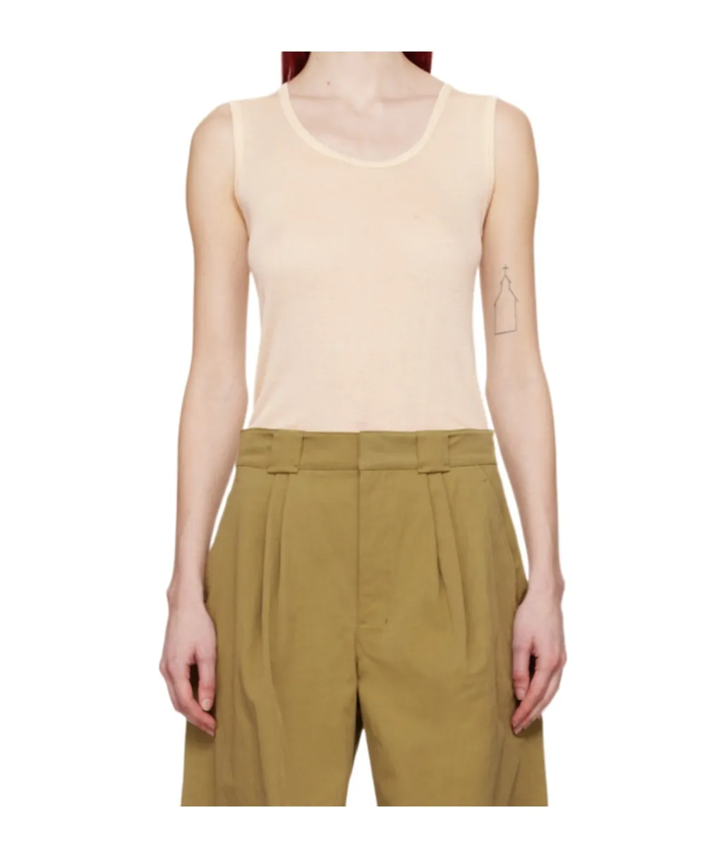 Lemaire Semi-Sheer Ribbed Knitted Tank Top