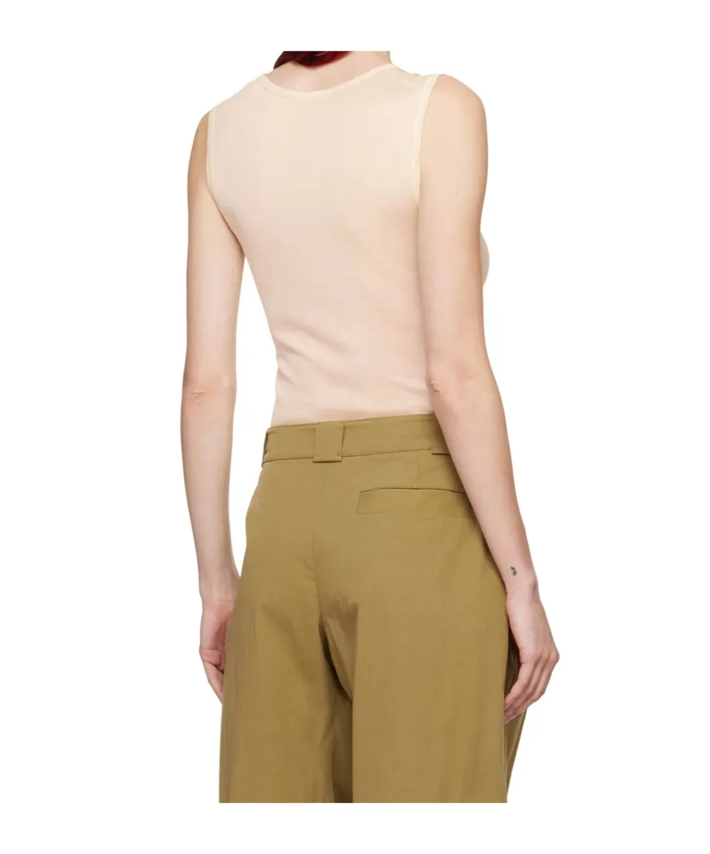 Lemaire Semi-Sheer Ribbed Knitted Tank Top