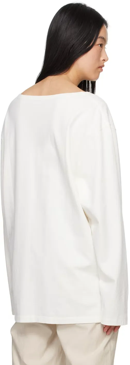 Wide Neck Long-Sleeved T-Shirt