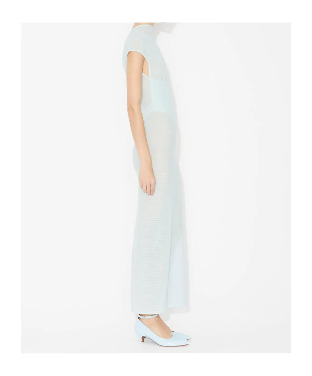 Semi-Sheer Corset Maxi Dress
