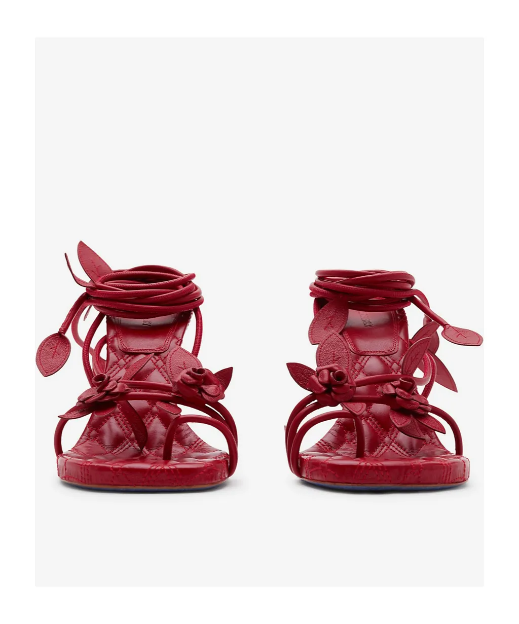 Burberry Ivy Flora Ankle Strap Sandals​